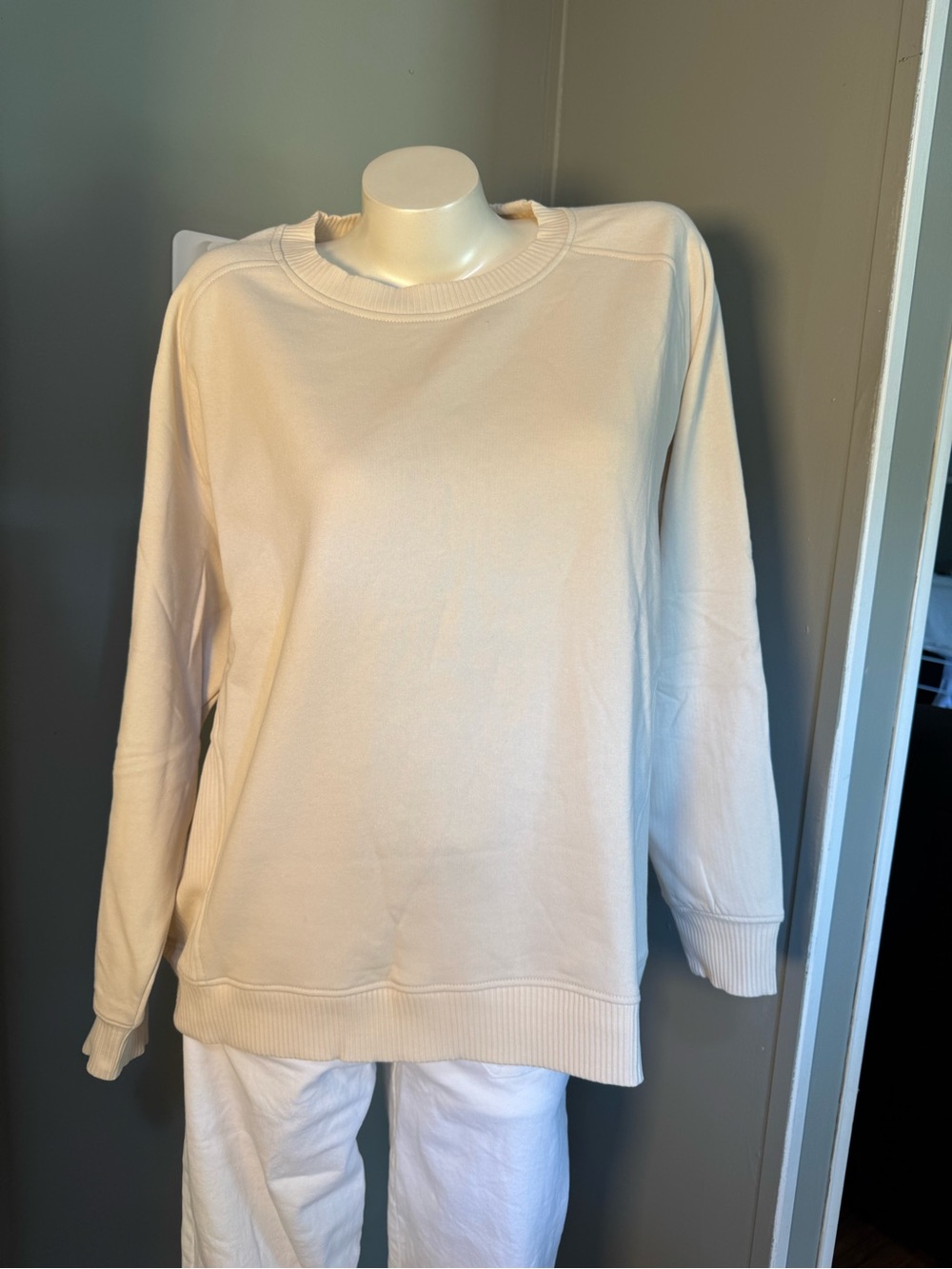 NWOT Zenana plus Classic Crewneck Sweatshirt in Sand Beige- Women's Top